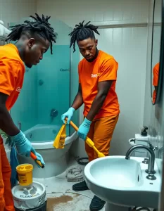 CleanQuo professionals deep cleaning a bathroom. Best  deep cleaning services near me
