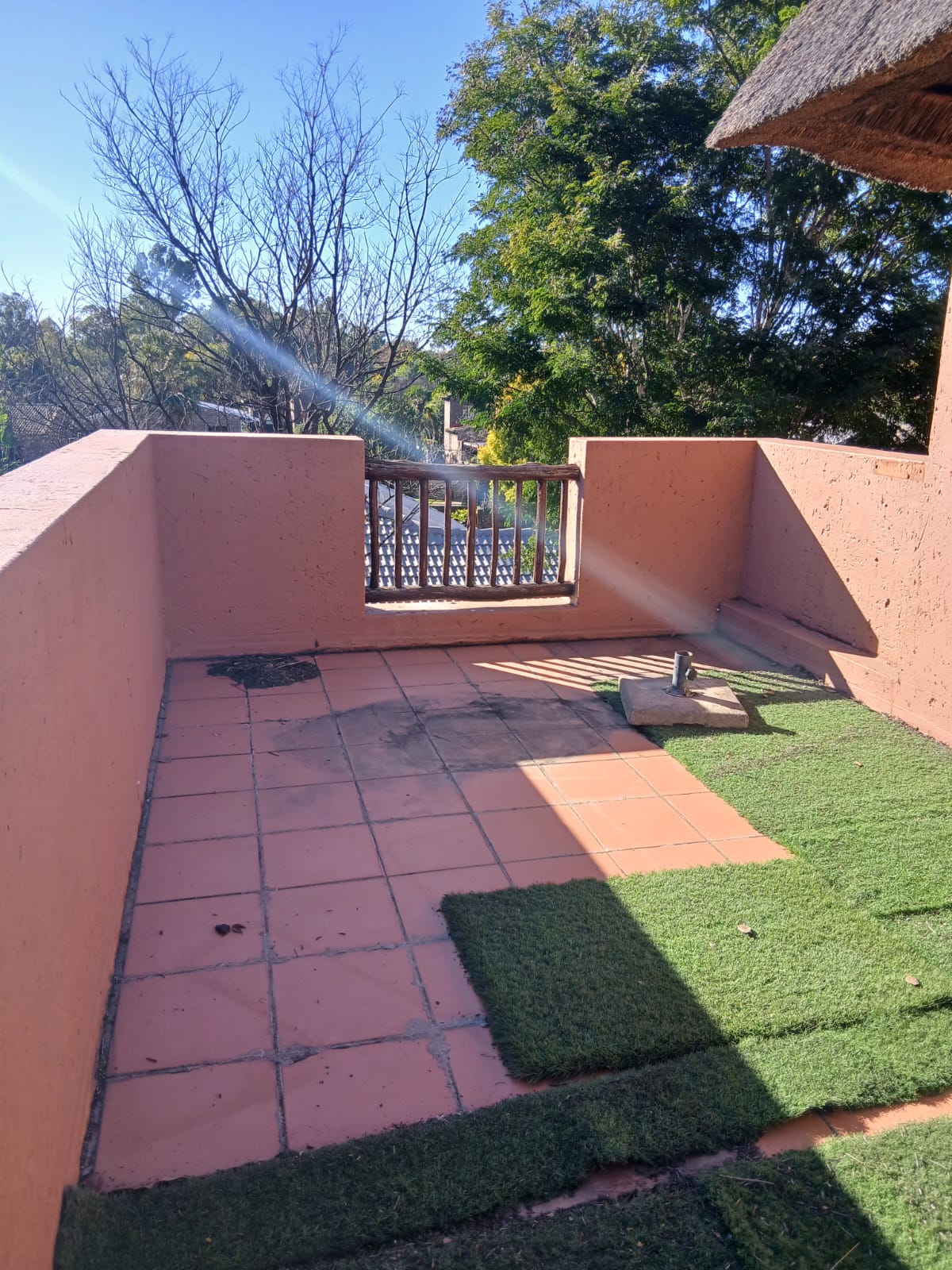 Balcony cleaning project before treatment