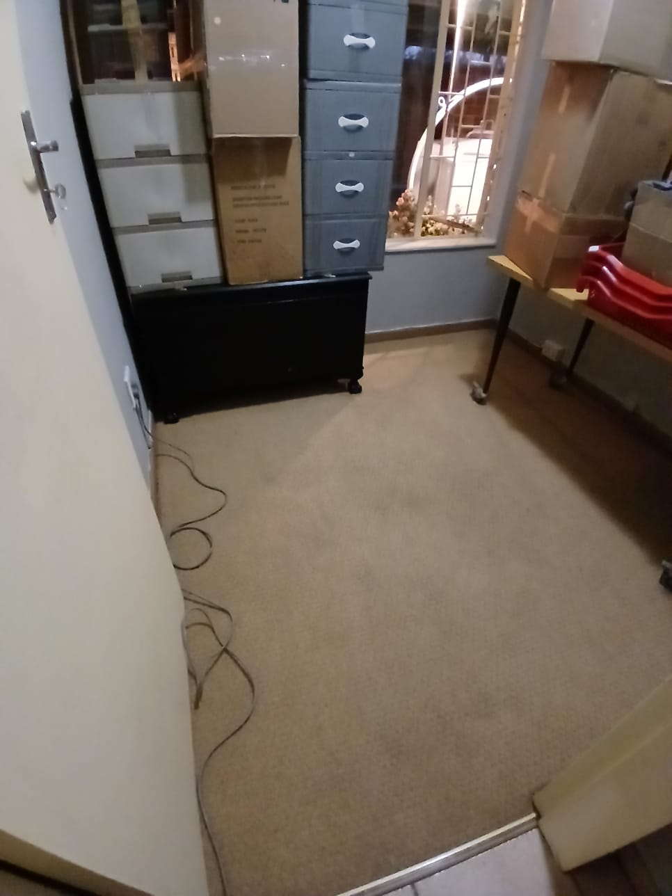Carpet deep cleaning project after treatment